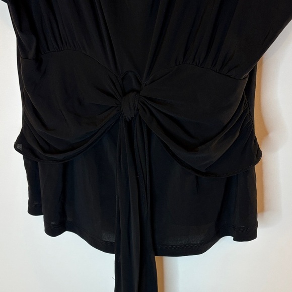 BCBGMaxAzria Black Drape Blouse - Picture 6 of 8